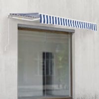 Gelenkarmmarkise Bitonto 250x200cm mit Handkurbel Blau/Weiss