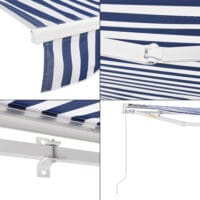 Gelenkarmmarkise Bitonto 250x200cm mit Handkurbel Blau/Weiss