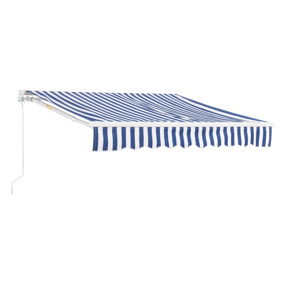 Gelenkarmmarkise Bitonto 250x200cm mit Handkurbel Blau/Weiss