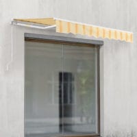 Gelenkarmmarkise Bitonto 300x250cm mit Handkurbel Gelb/Weiss