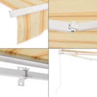 Gelenkarmmarkise Bitonto 300x250cm mit Handkurbel Gelb/Weiss