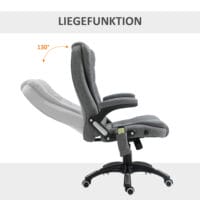 Massage Bürostuhl Deluxe ergonomisch Grau