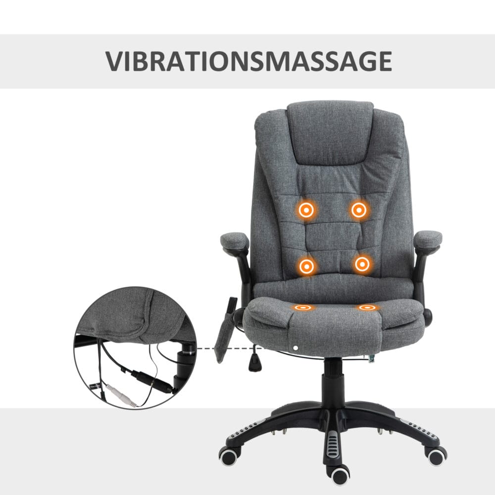 Massage Bürostuhl Deluxe ergonomisch Grau