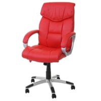 Massage Bürostuhl HWC mit Heizfunktion ~ rot