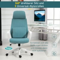 Massage Bürostuhl ergonomischer Schreibtischstuhl Blau