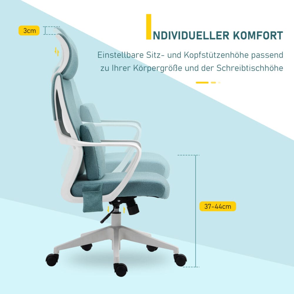 Massage Bürostuhl ergonomischer Schreibtischstuhl Blau