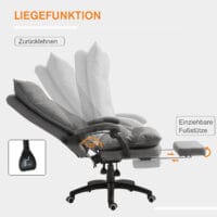 Massage Bürostuhl ergonomischer Schreibtischstuhl Grau