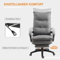 Massage Bürostuhl ergonomischer Schreibtischstuhl Grau