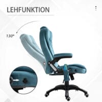 Massage Bürostuhli ergonomisch Blau 67 x 74 x 107-116 cm