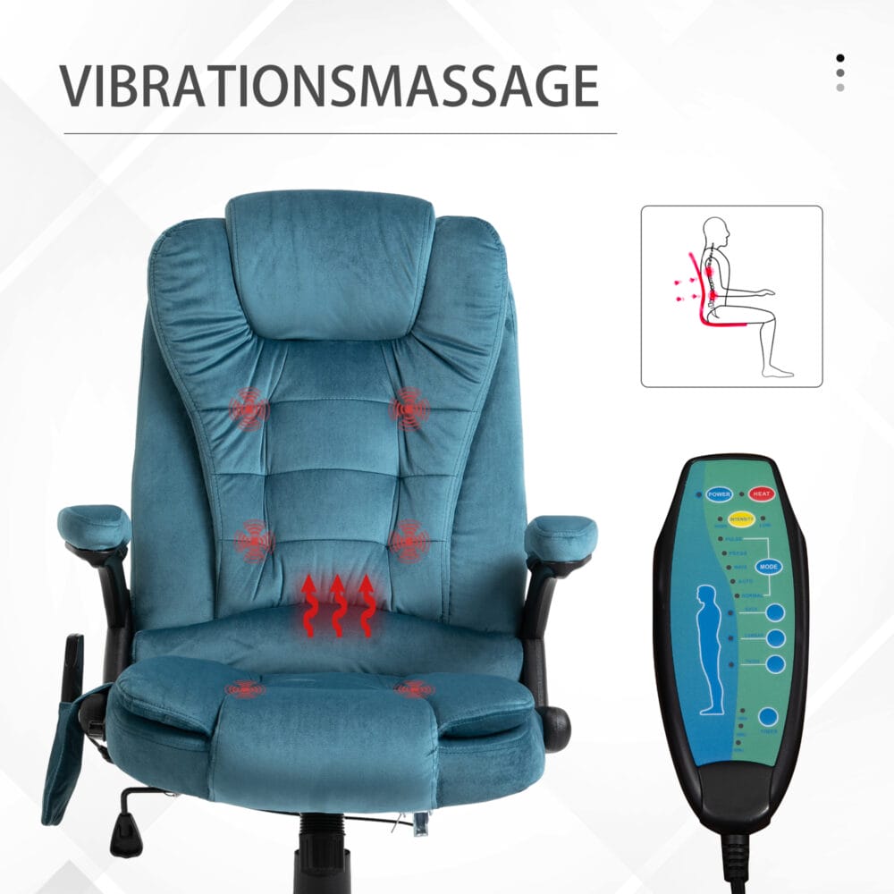 Massage Bürostuhli ergonomisch Blau 67 x 74 x 107-116 cm