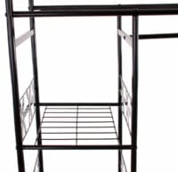 Metall-Garderobe Genf 172x100x43cm ~ mit Vorhang