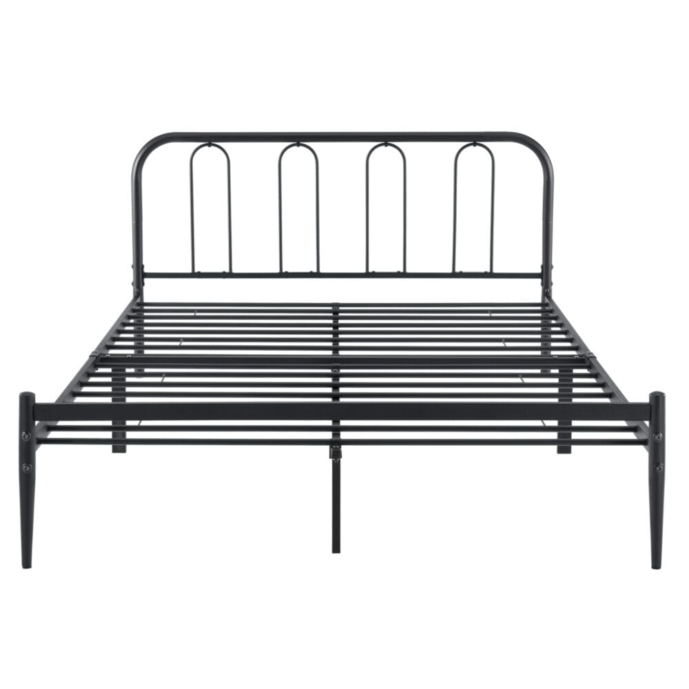 Metallbett Hanko 160x200cm mit Kaltschaummatratze Schwarz