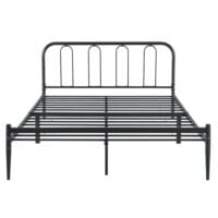 Metallbett Hanko 160x200cm mit Kaltschaummatratze Schwarz