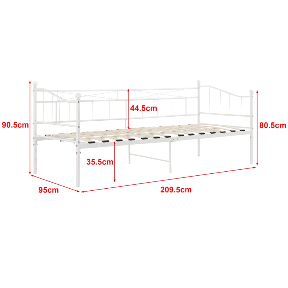 Tagesbett Arjeplog 90x200cm mit Matratze Weiss