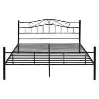 Metallbett Florenz 160x200cm mit Kaltschaummatratze Schwarz