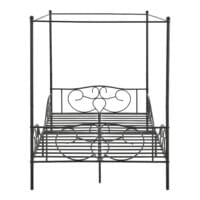 Himmelbett Finström 140x200cm Metall Bettrahmen mit Lattenrost