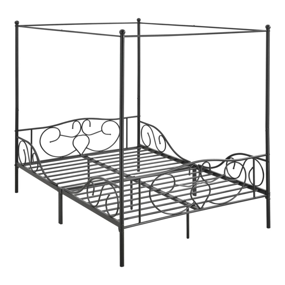 Himmelbett Finström 140x200cm Metall Bettrahmen mit Lattenrost
