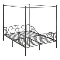 Himmelbett Finström 140x200cm Metall Bettrahmen mit Lattenrost