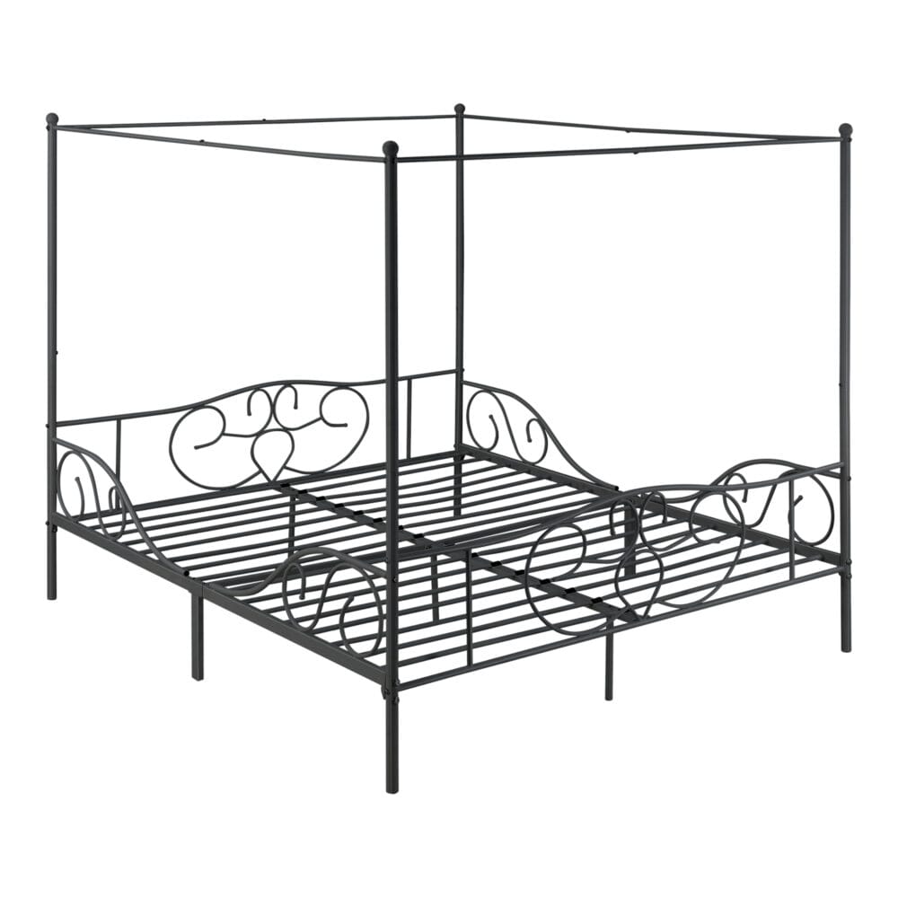 Himmelbett Finström 180x200cm Metall Bettrahmen mit Lattenrost