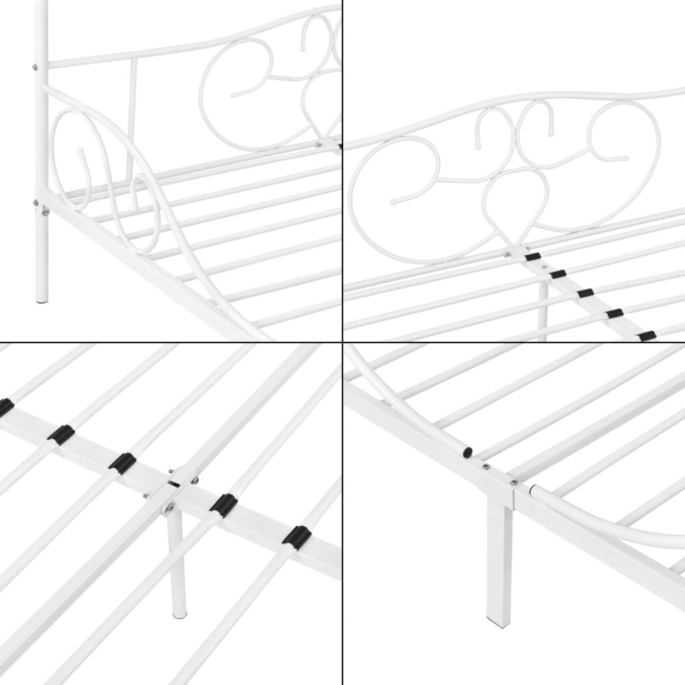Himmelbett Finström 180x200cm Metall Bettrahmen mit Lattenrost