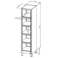 Schliessfach Spind Joroinen mit 5 Türen 180cm