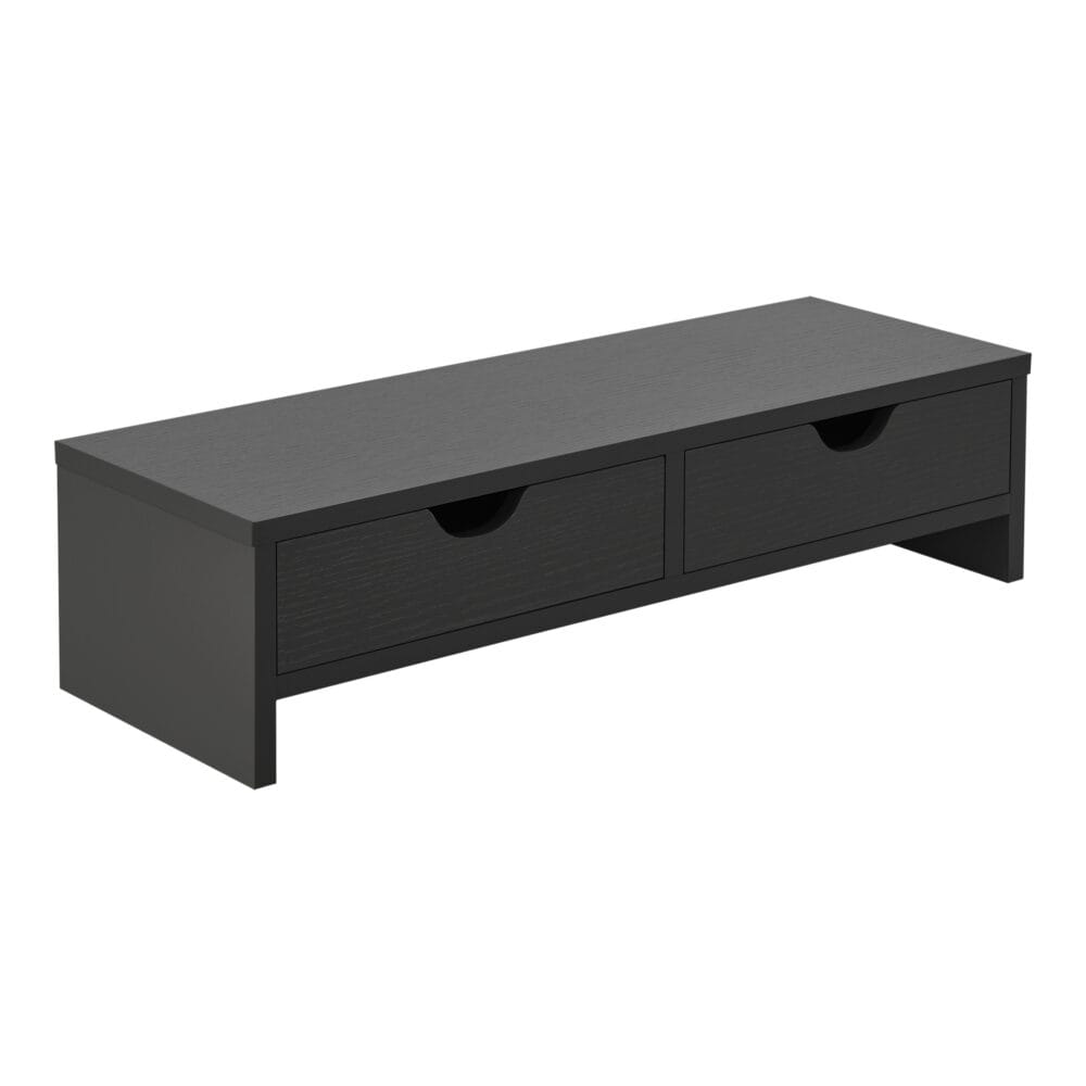 Monitorständer Mänttä mit 2 Schubladen 50x18x13cm Dunkelgrau