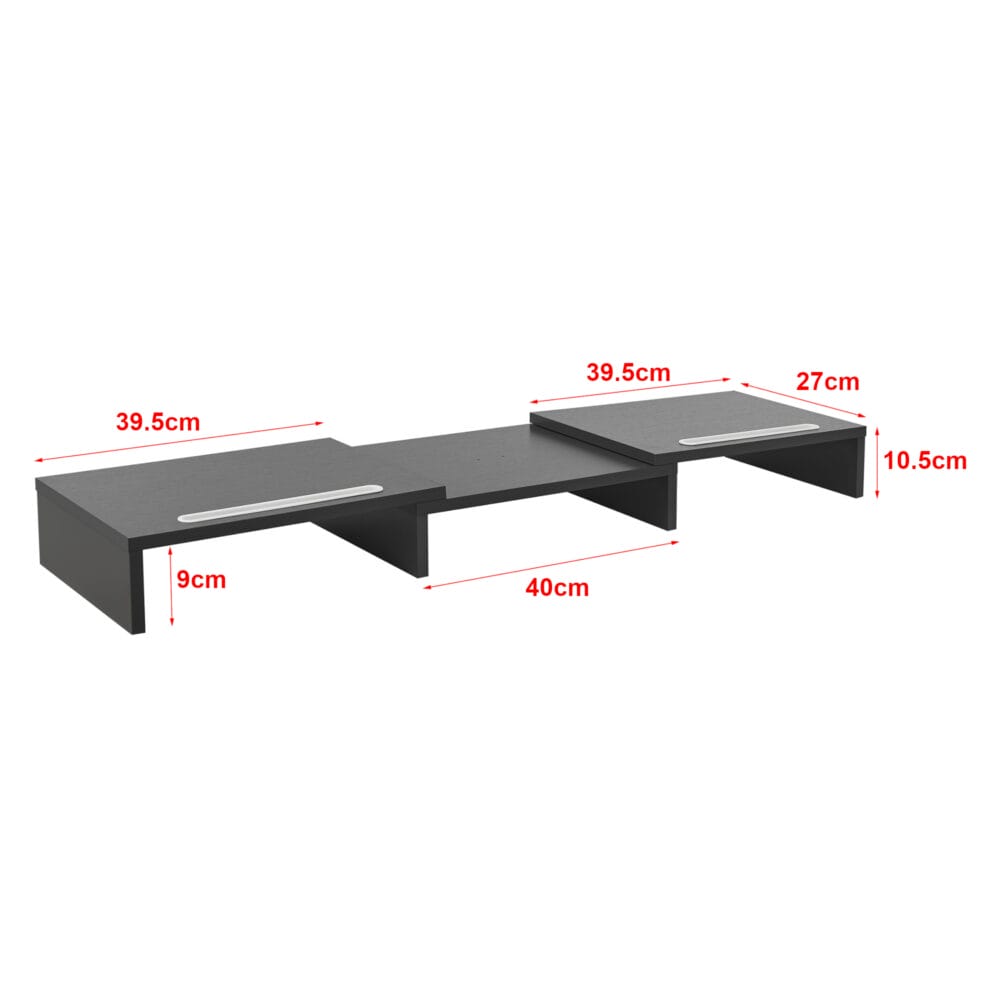 Monitorständer Vilppula 79x27x10.5cm Dunkelgrau