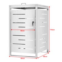 Mülltonnen Verkleidung Fahrenwalde für 1 Tonne Edelstahl 116x68x80cm