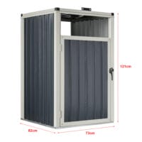 Mülltonnenbox Tarbek für 1 Tonne Stahl verzinkt Anthrazit 121x73x82cm