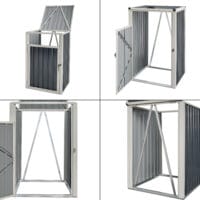 Mülltonnenbox Tarbek für 1 Tonne Stahl verzinkt Anthrazit 121x73x82cm