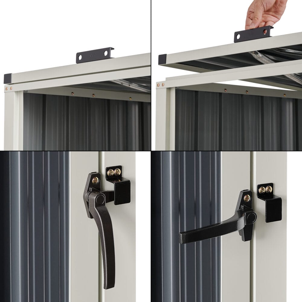 Mülltonnenbox Tarbek für 1 Tonne Stahl verzinkt Anthrazit 121x73x82cm