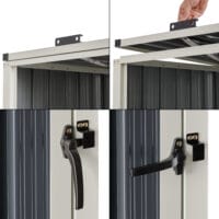 Mülltonnenbox Tarbek für 1 Tonne Stahl verzinkt Anthrazit 121x73x82cm