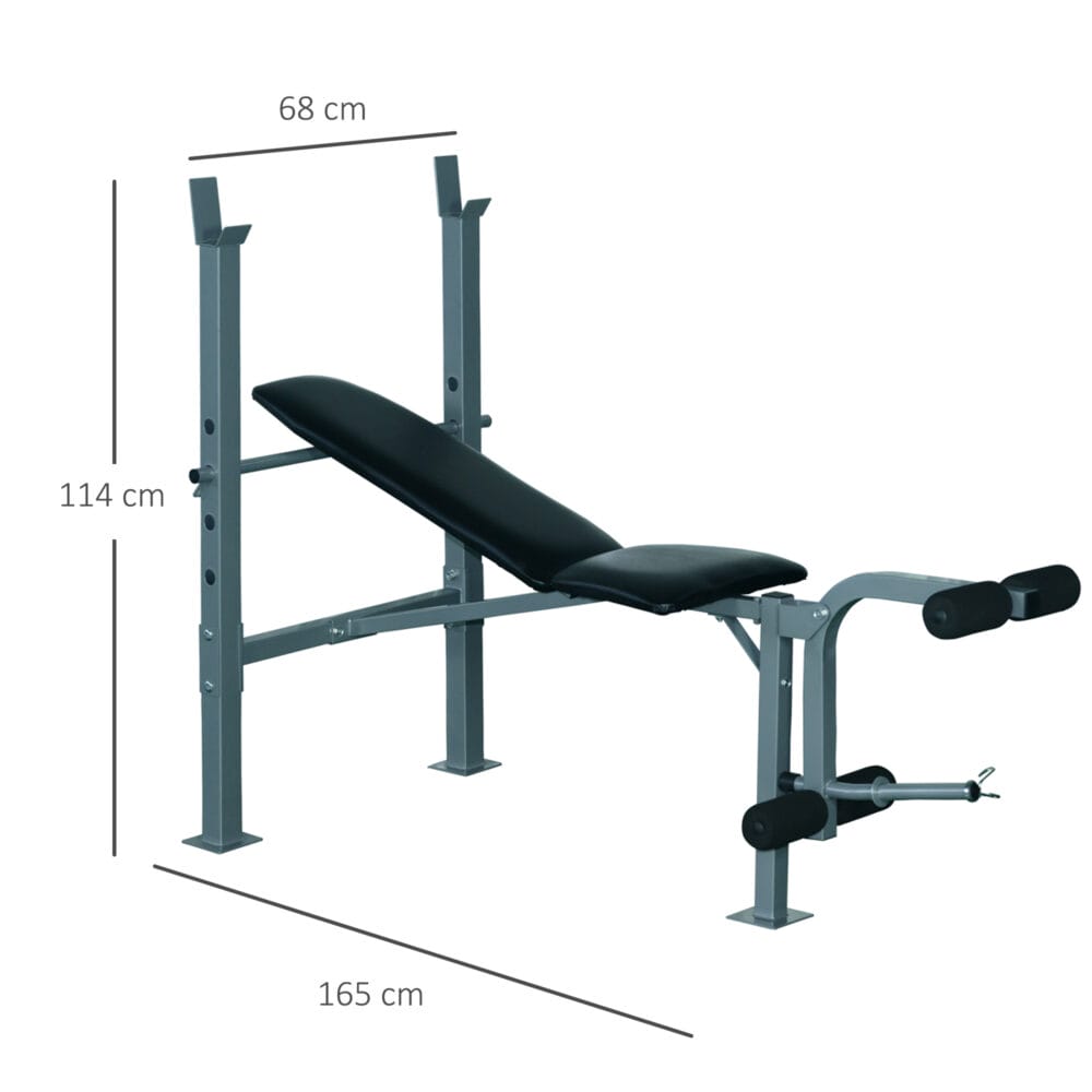 Multifunktions Hantelbank Trainingsbank Kraftstation 165x68x114cm