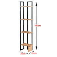 Standregal mit 4 Ablageflächen 150x36x21cm