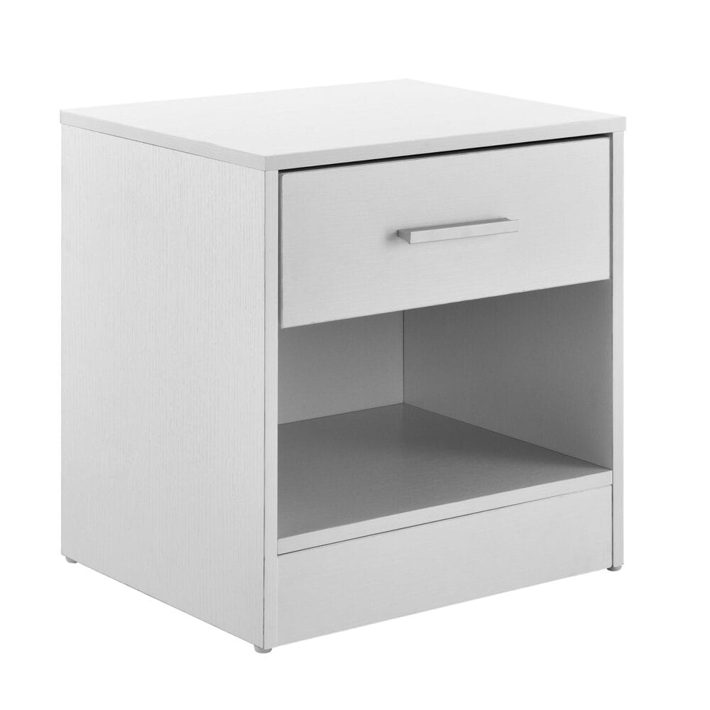 Nachttisch Jette 36.5 x 38 x 29.5 cm mit Schublade Weiss