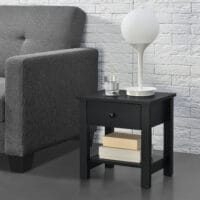 Nachttisch 40 x 29.7 x 41.5 cm Schwarz