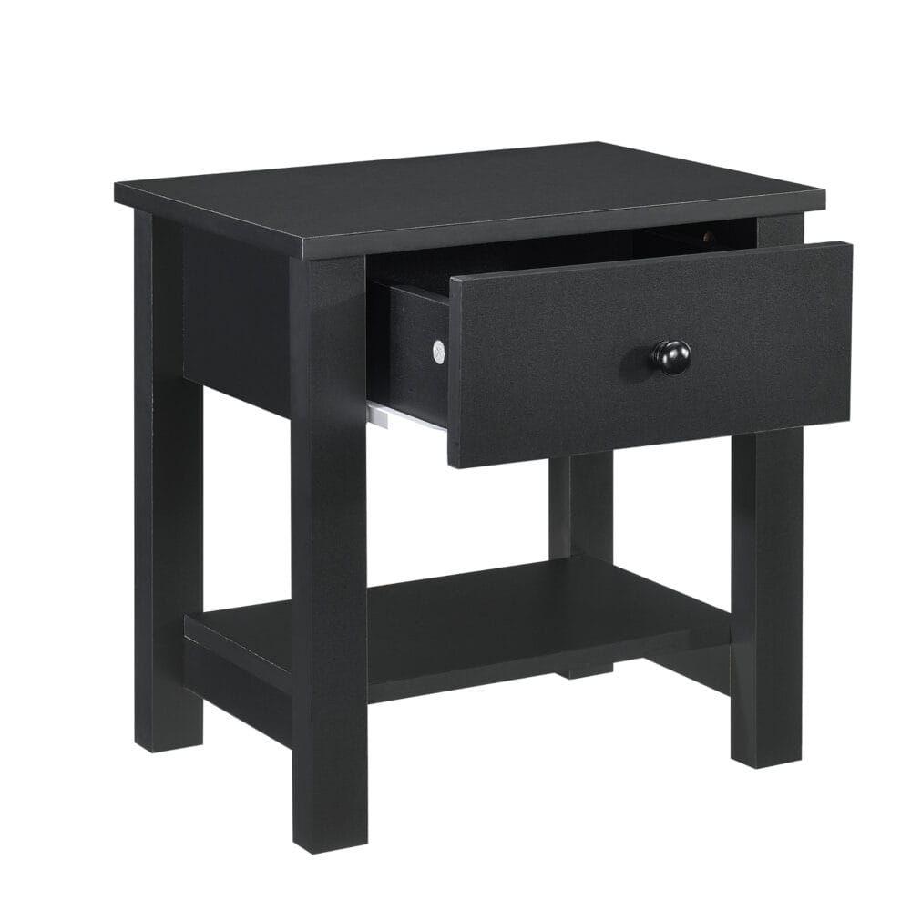 Nachttisch 40 x 29.7 x 41.5 cm Schwarz