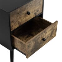 Nachttisch 60x40x29.5cm Retrodesign Holzfarben