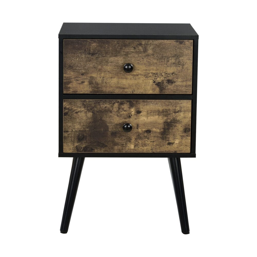 Nachttisch 60x40x29.5cm Retrodesign Holzfarben