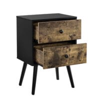 Nachttisch 60x40x29.5cm Retrodesign Holzfarben