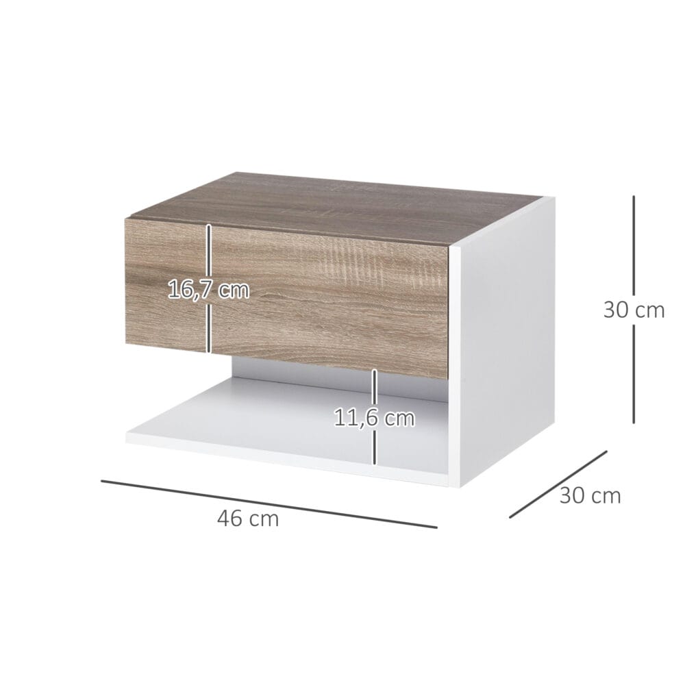 Nachttisch Telefontisch Beistelltisch Landhaus weiss 40x30x55cm