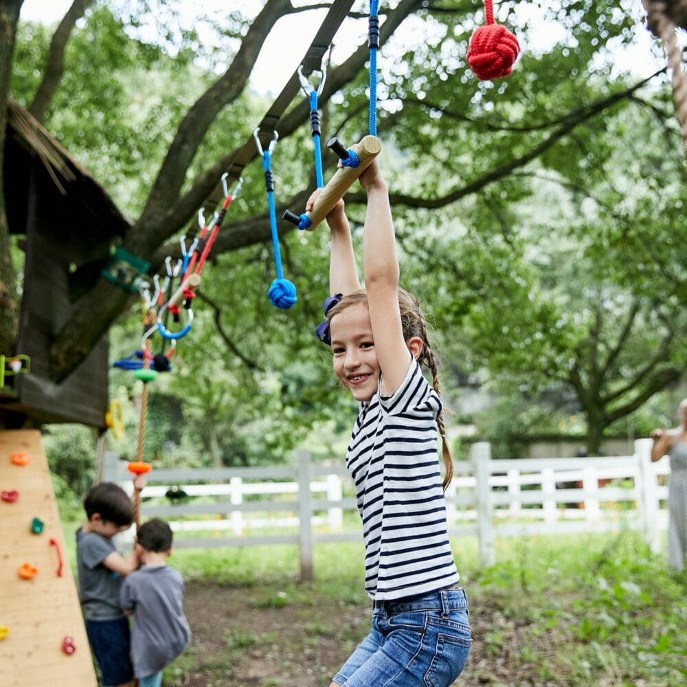 Ninja Slackline Set hängende Hindernisse für Kinder Klettergerüst