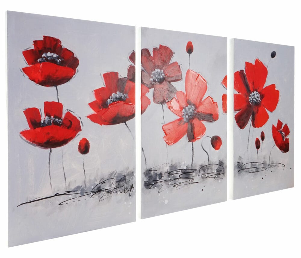 Ölgemälde Mohnblume handgemaltes Ölbild ~ 165x90cm