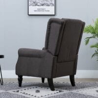 Ohrensessel Relaxsessel Stoff Braun 74x86x102cm
