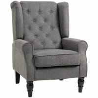 Ohrensessel im Vintage-Design Dunkelgrau