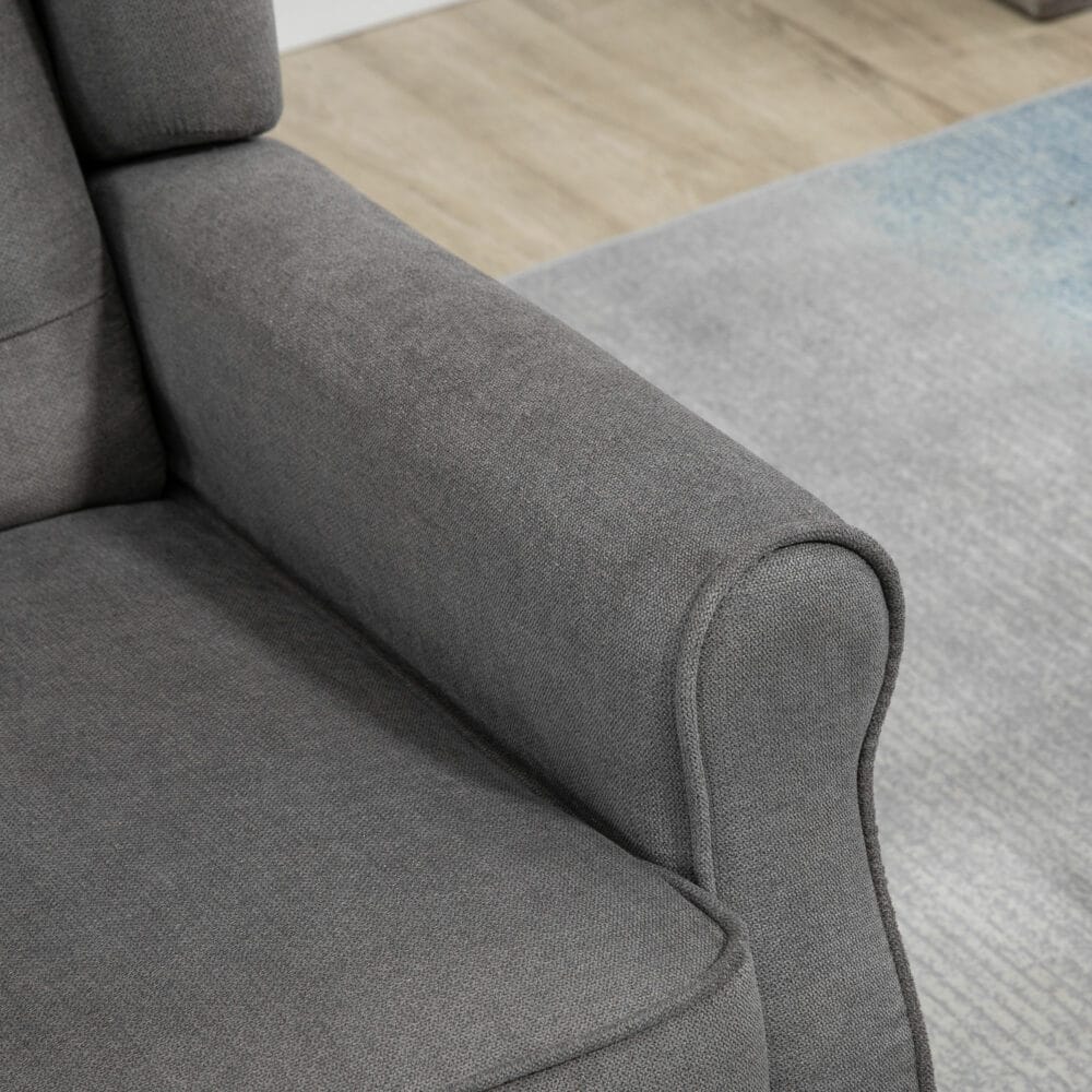 Ohrensessel im Vintage-Design Dunkelgrau