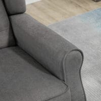 Ohrensessel im Vintage-Design Dunkelgrau