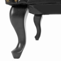Ottomane Sitzhocker Chesterfield Fussablage schwarz