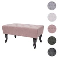Ottomane Sitzhocker Chesterfield Fussablage vintage rosa