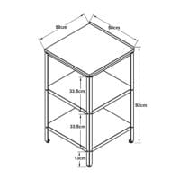 Standregal Stahl 92x50x50cm